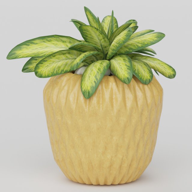 Vray Ready Potted Plant 3D Model