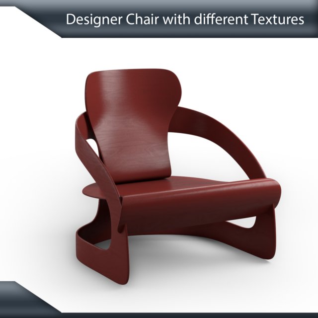 Designer Chair with new and old textures VR – AR – low-poly 3D model 3D Model