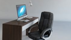 Work Desk and Chair 3D Model