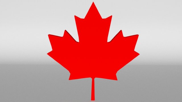 Canadian Maple Leaf 3D Model