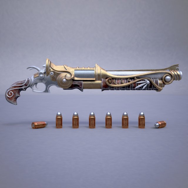 Fantasy rifle 3D Model