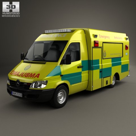 Mercedes-Benz Sprinter W903 Ambulance 2000 3D Model