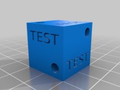 Calibration Testcube with bores 3D Print Model