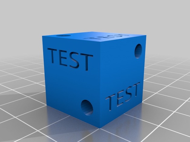 Calibration Testcube with bores 3D Print Model