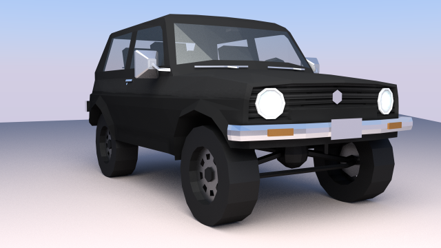 Offroad Car Lowpoly 3D Model