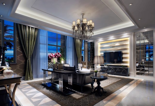 Stylish luxury home decoration – living room 6149 3D Model