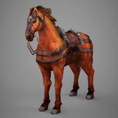 Game Ready Warrior Horse 3D Model