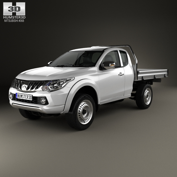 Mitsubishi Triton Club Cab Alloy Tray 2015 3D Model