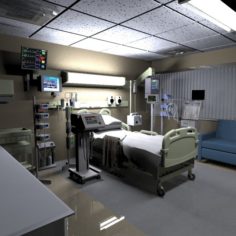 Hospital recovery room 3D Model