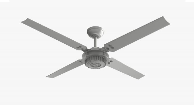 Ceiling Fan – Hanter Chronicle silver 3D Model