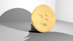Bitcoin – gold 3D print model 3D Model