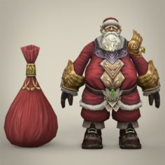 Fantasy Santa Claus with Bag 3D Model