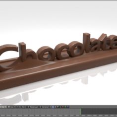 Chocolate Text Animation						 Free 3D Model