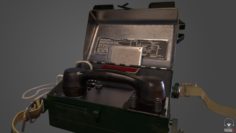 British Army Field Telephone 3D Model
