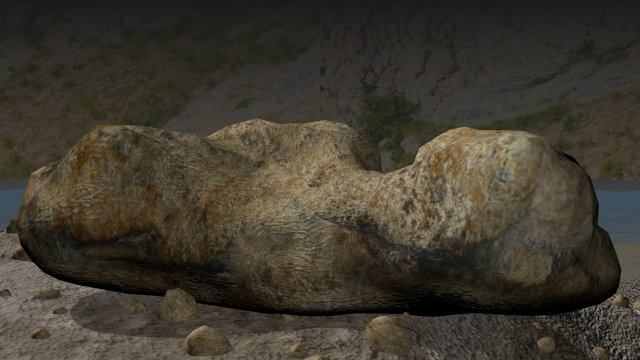 Low Poly model of rock 3D Model