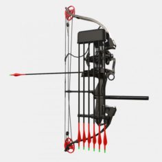 Low Poly Hunting and Archery Bow 3D Model