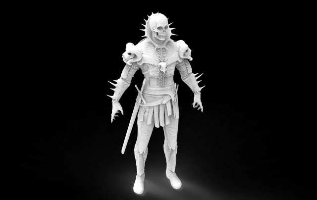 Death warrior character 3D Model