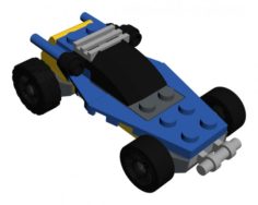 Lego 4949 Blue Buggy Free 3D Model