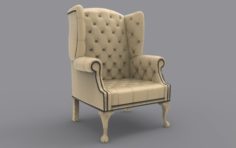 Armchair with chesterfield 3D Model