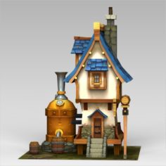 Game Ready Fantasy Small Home 3D Model
