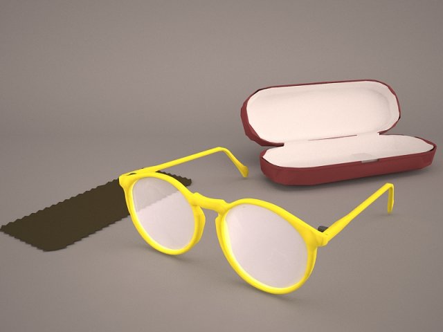 Glasses With Case 3D Model