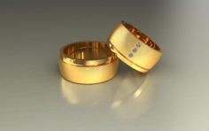 Wedding rings 3D0200 3D Model
