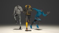 Male mannequin Nike pack 3 3D model 3D Model