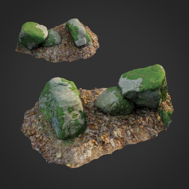 3d scanned nature stone 022 3D Model