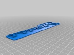 Type R logo plate 3D Print Model