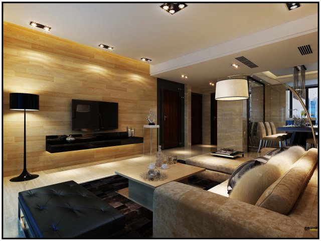 Stylish luxury home decoration – living room 6134 3D Model