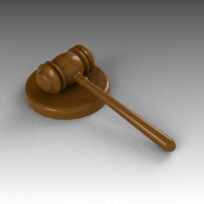 Courtroom gavel 3D Model