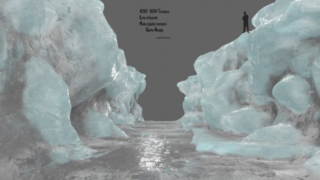 Ice canyon 3D Model