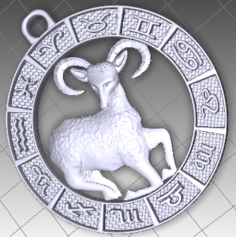 Aries medalion 3D Model