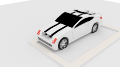 Low poly racing car 3D Model