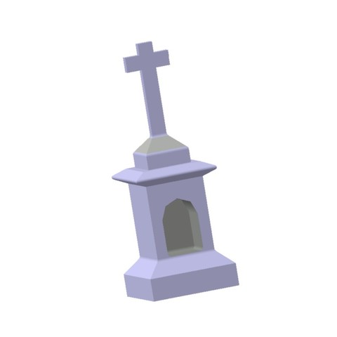 Religious Calvary with Niche 1/87 HO 3D Print Model