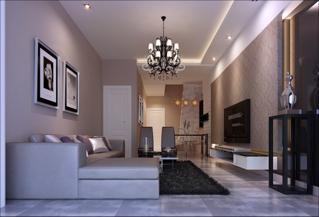 Stylish luxury home decoration – living room 6122 3D Model