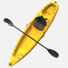 Low Poly PBR Kayak 3D Model