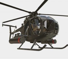 Little Bird MH-6 Helicopter 3D Model