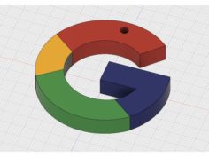 Google Logo Keychain 3D Print Model
