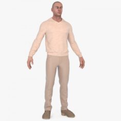 Man in Trousers and Sweaters 3D Model