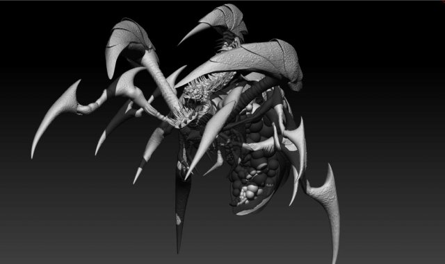 Dreadful beetle high poly zbrush project 3D Model
