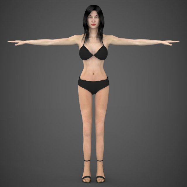 Beautiful Sexy Woman Ritu 3D Model