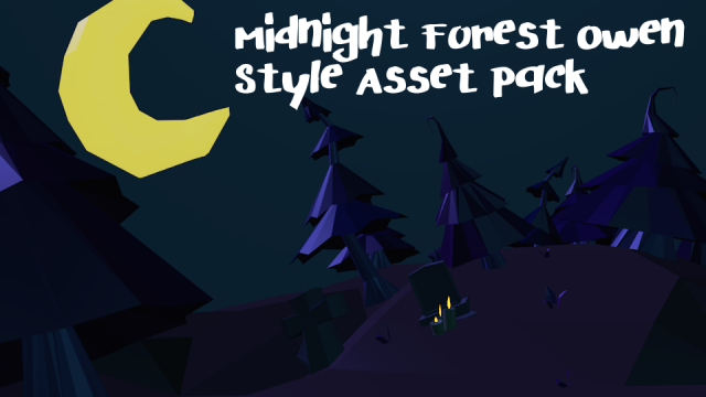 Midnight Forest Owen Styled Asset Pack 3D Model