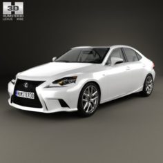 Lexus IS XE30 F Sport with HQ interior 2013 3D Model