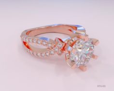 Womens ring with diamonds 3D Model