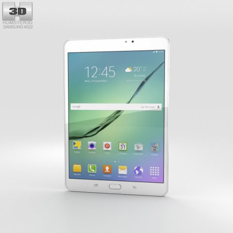 Samsung Galaxy Tab S2 8 Wi-Fi White 3D Model