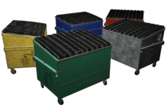 Street furniture – dumpster 001 of 5 colors 3D Model