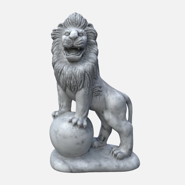 Lion with a ball 3D Model