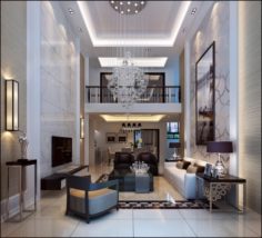 Stylish luxury home decoration – living room 6102 3D Model