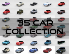 35 Car High Detail Collection 3D Model